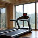 State-of-the-art home gym with high-end fitness equipment and panoramic views